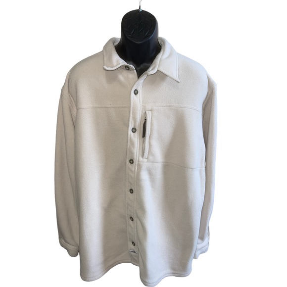 Men’s The North Face Beige Button Up Fleece Sweater - XL - Picture 2 of 14